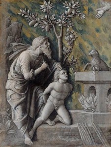 Andrea Mantegna (1430/31 - 1506): Opferung Isaaks, um 1490/1495, Wien 