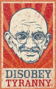 "You assist an evil system most effectively by obeying its orders and decrees. An evil system never deserves such allegiance. Allegiance to it means partaking of the evil. A good person will resist an evil system with his or her whole soul." ~Mahatma Gandhi