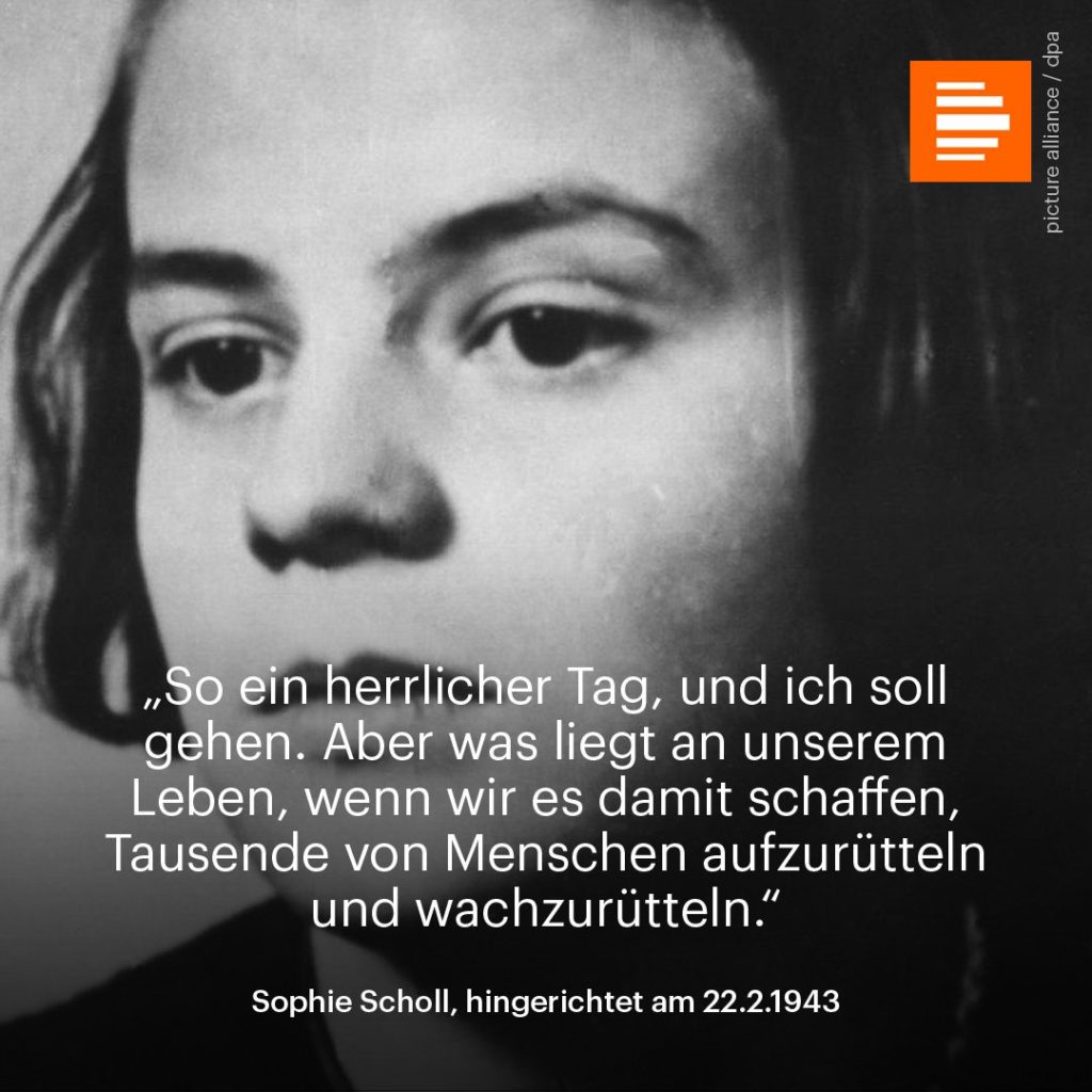 Zitate Von Sophie Scholl Sophie Scholl | familia Dei